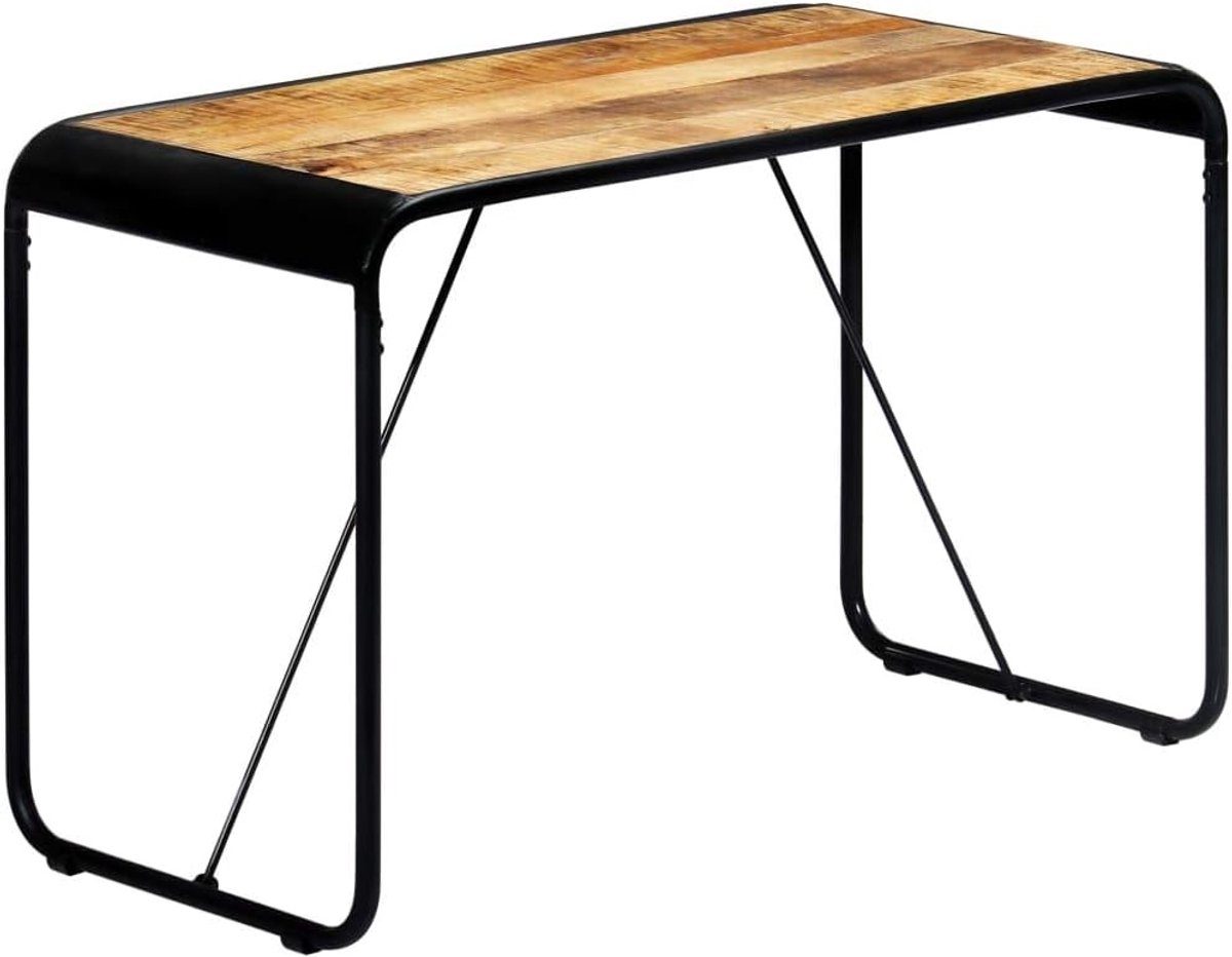 Eettafel, 118 x 60 x 76 cm, massief mangohout, moderne eettafel, eettafel voor tuin, 247868