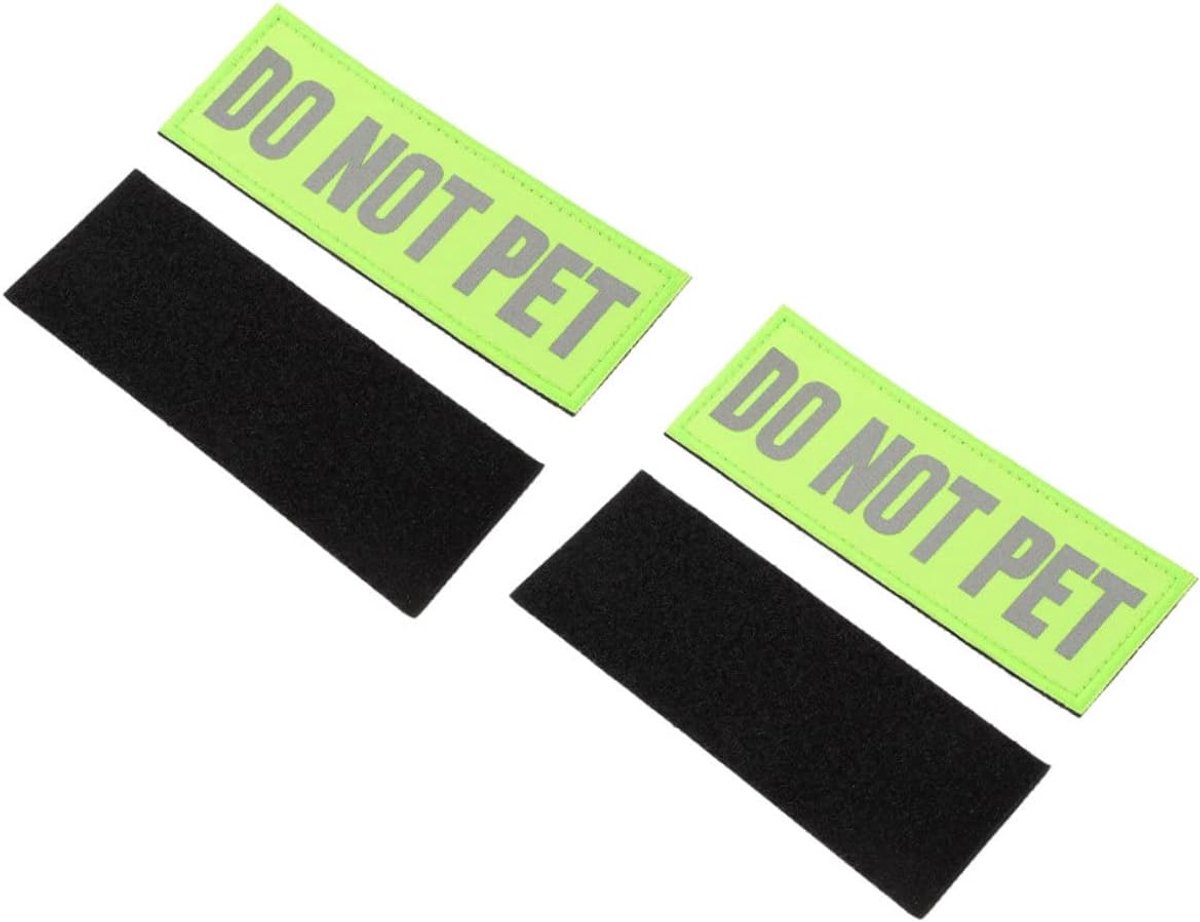 Reflecterende Hondenpatches Niet Aaien 4 Zelfklevende Hondentags Nachtdecoratie Voor Honden