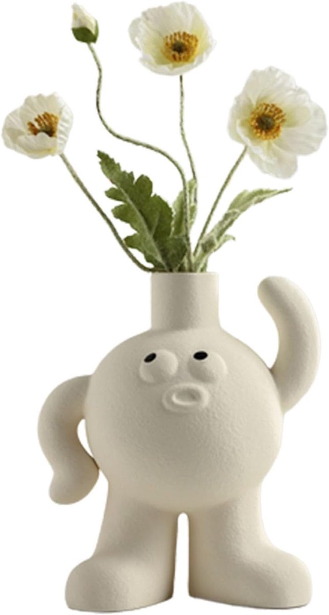 Kunstbloemen, crèmestijl, bloemkruik, bloemstuk voor thuiskantoor, boerderij, middelpunt, tafeldecoratie, badkamer
