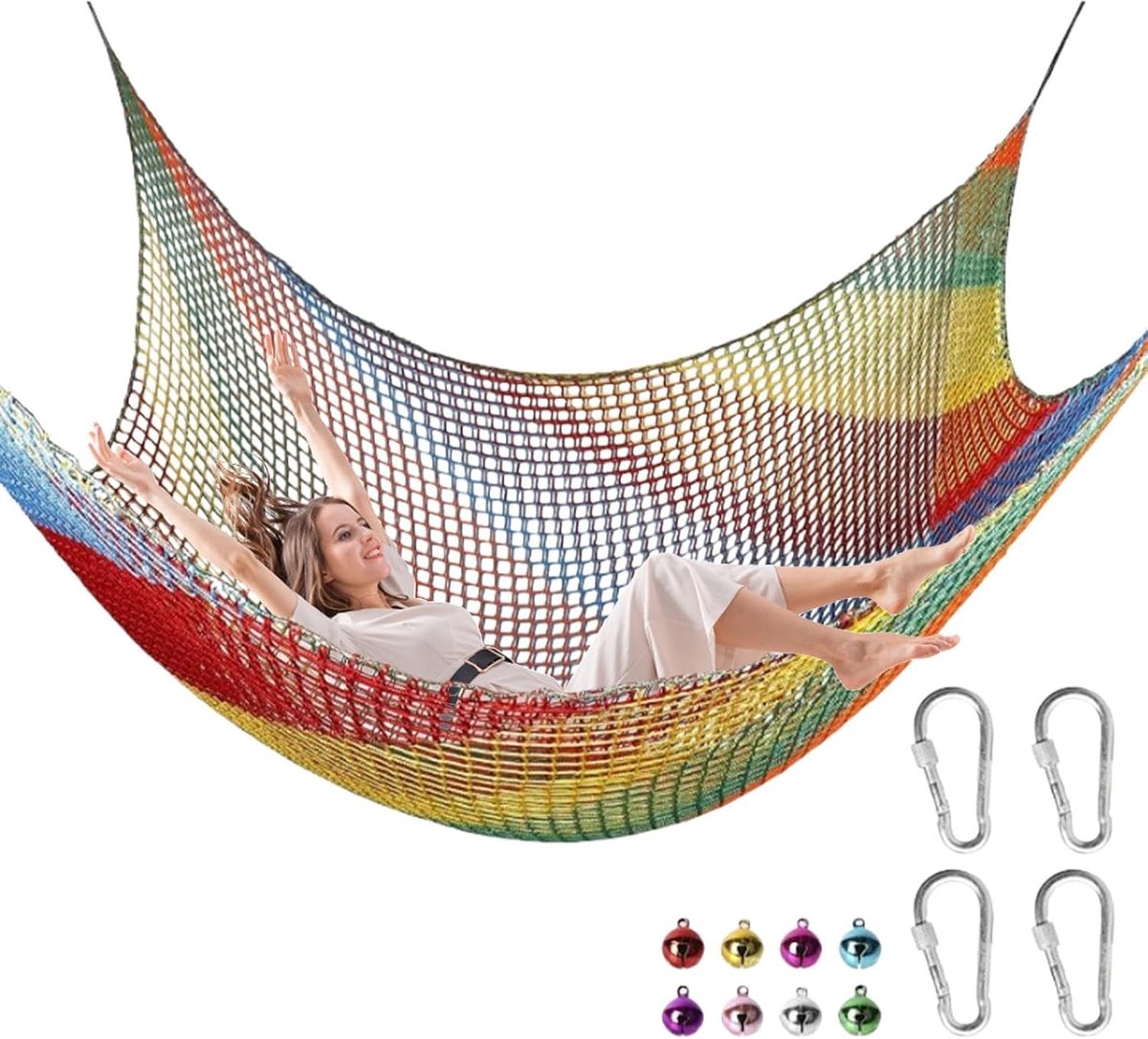 Klimnet, kinderen, speeltuin net met opbergzakken, polyester