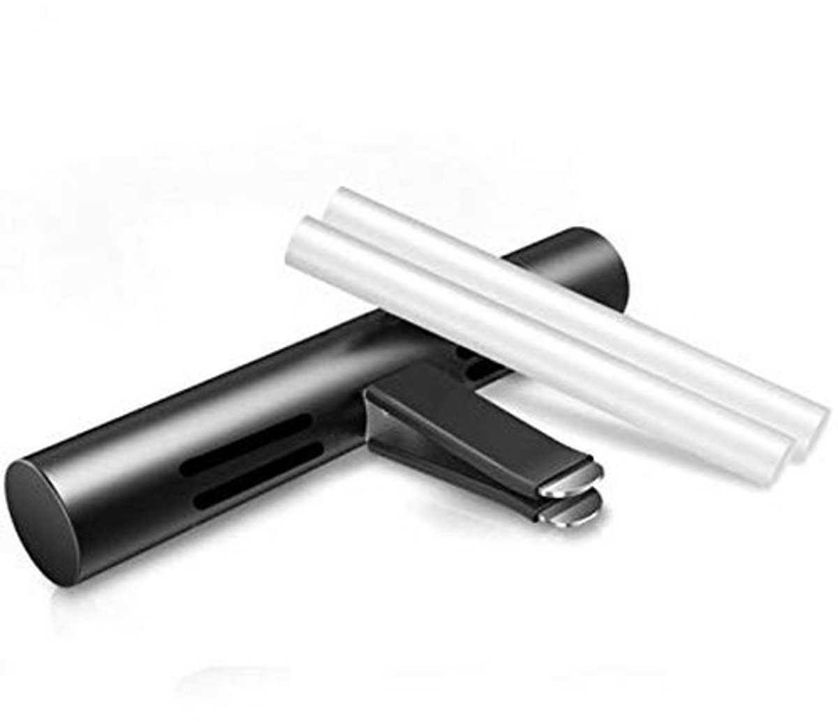 Aromatherapie Auto Luchtverfrisser - Aluminium Navulbaar Zwart