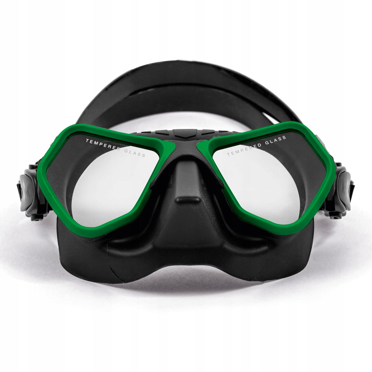 DYNAMICNORD AM-30 Duikmasker - Zwart/Groen, Lage Volume