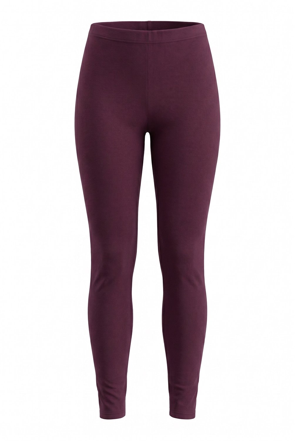 Ulla Popken - Dames - Legging Cut It Your Way smalle pijpen biologisch katoen - Bordeaux - Maat 50+