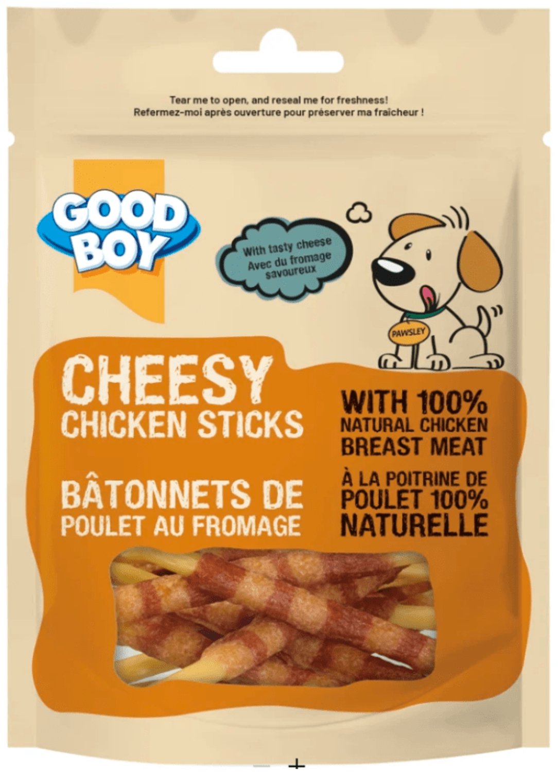 Goodboy - Kipsticks met kaas - Kauwsnack - 1 ds à 10 zakjes - 800gr