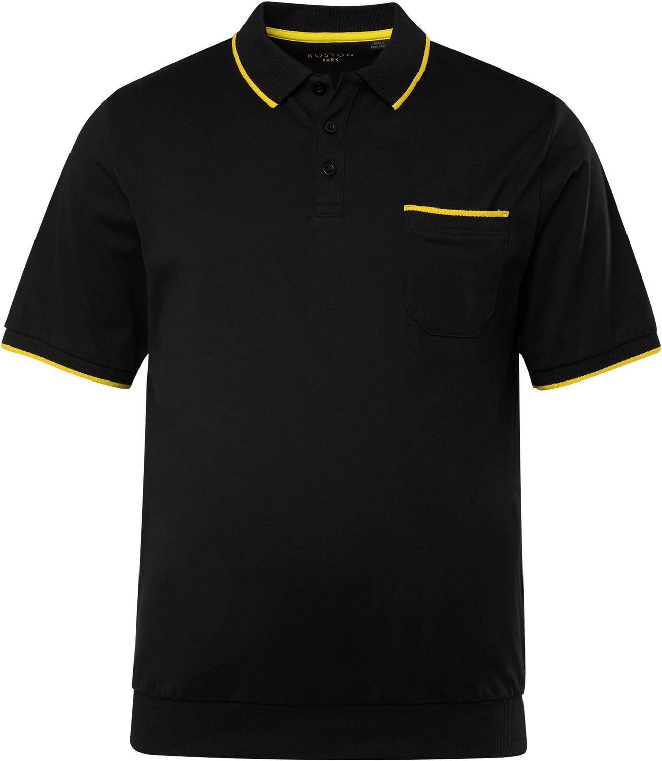 Boston Park - Heren - Boston Park poloshirt buik-fit korte mouwen tot 84/86 - Zwart - Maat 52+