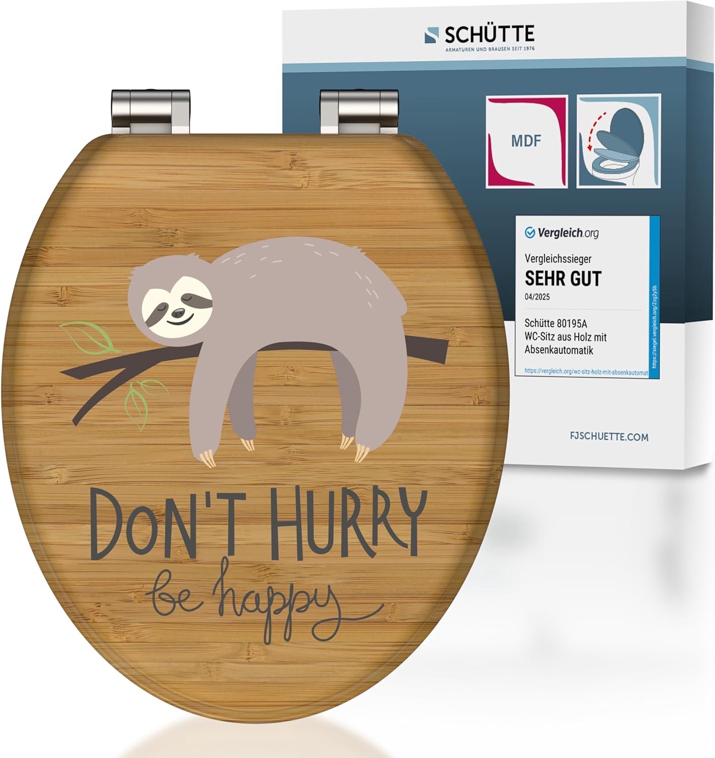 Merkloos Toiletzitting met Soft-Close, Houten Kern, Uniek Motief