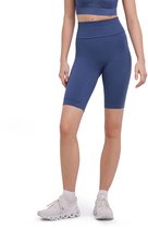Blauwe Falke dames short met textuur en hoge taille.