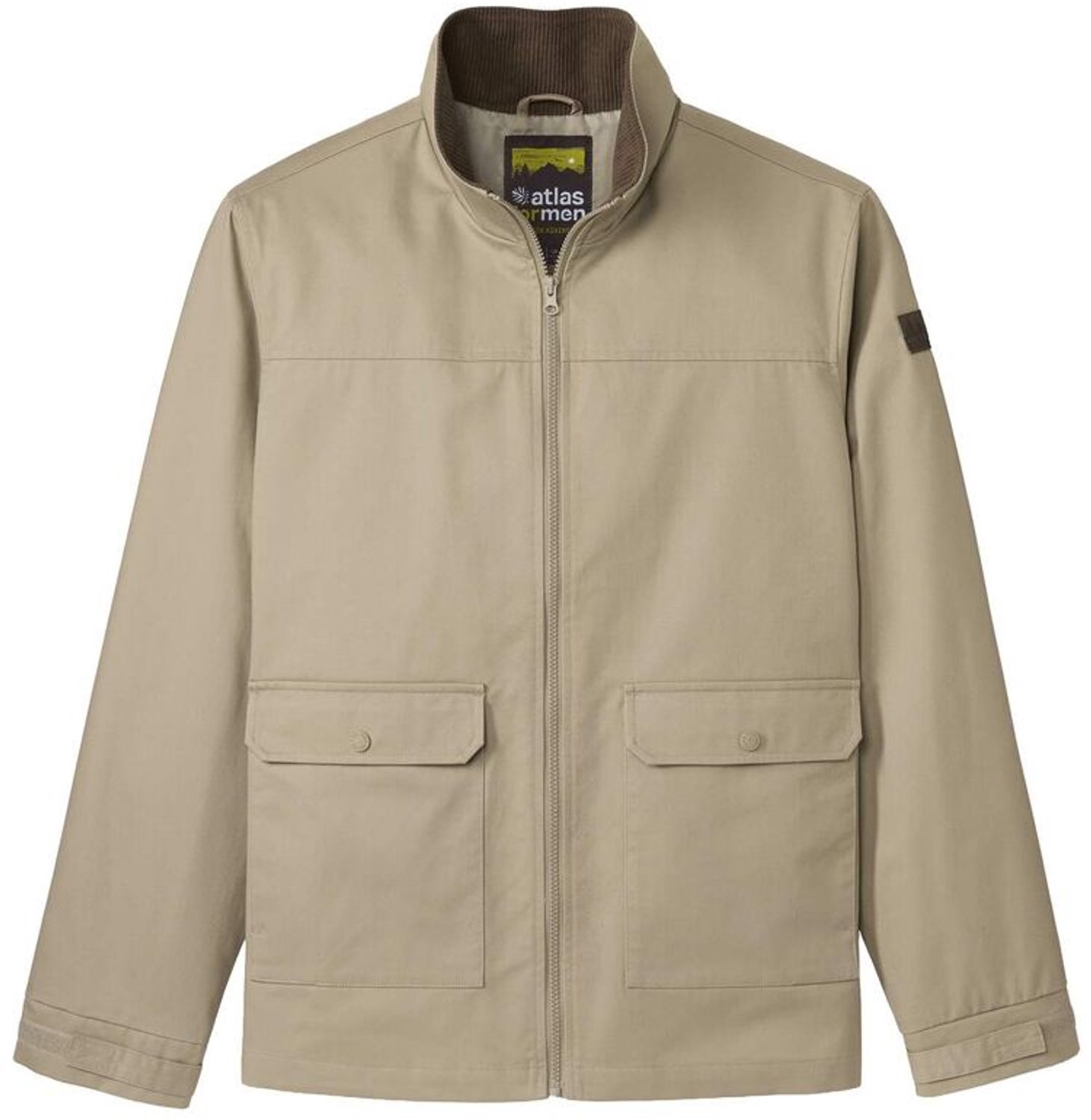 ATLAS FOR MEN - Tussenseizoensjas van twill - Heren - Verkrijgbaar in grote maten - XXL