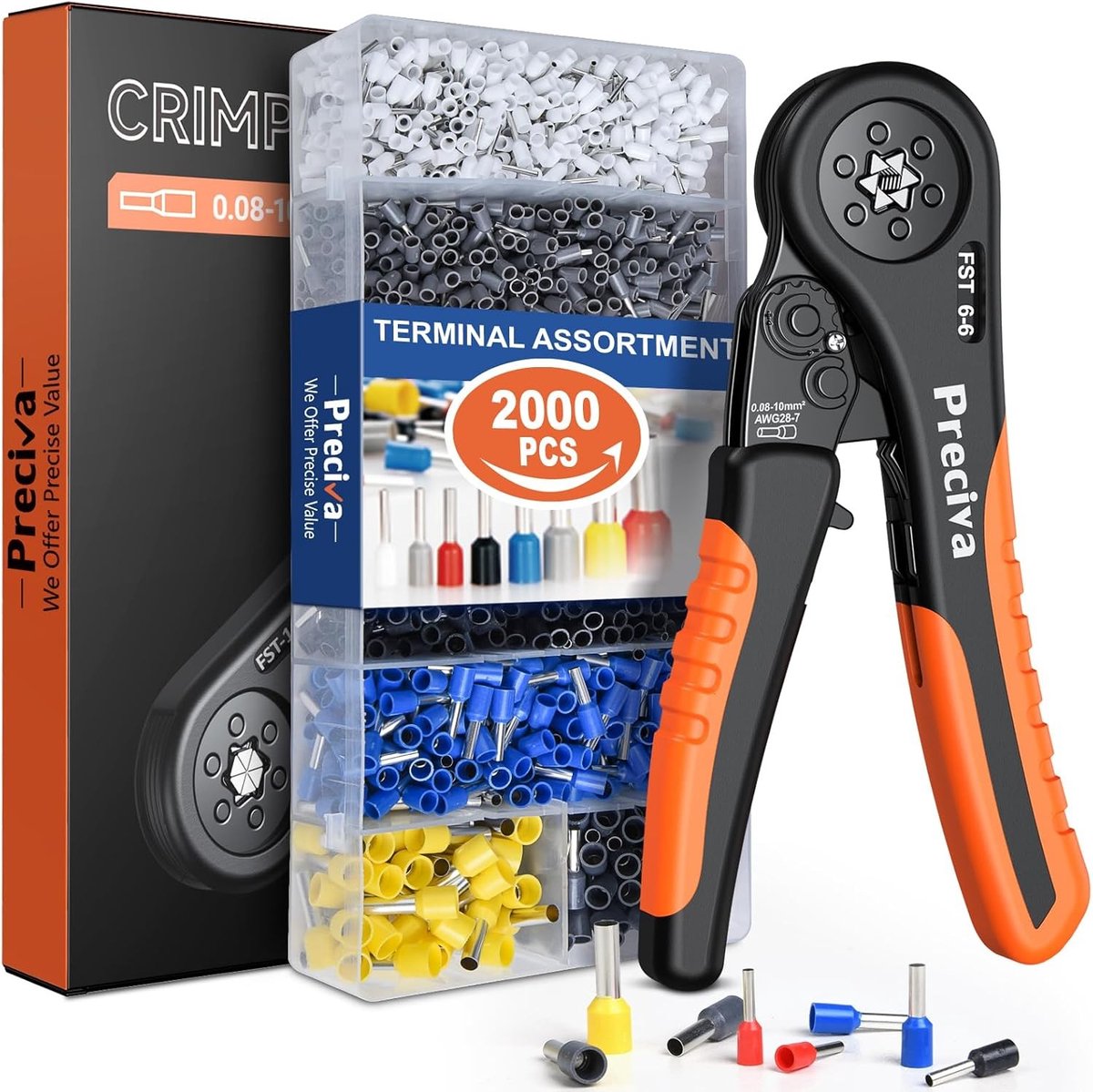 Professionele Crimping Pliers met 1200 Stukken Kabel voor Efficiënte Verbindingen en Installaties