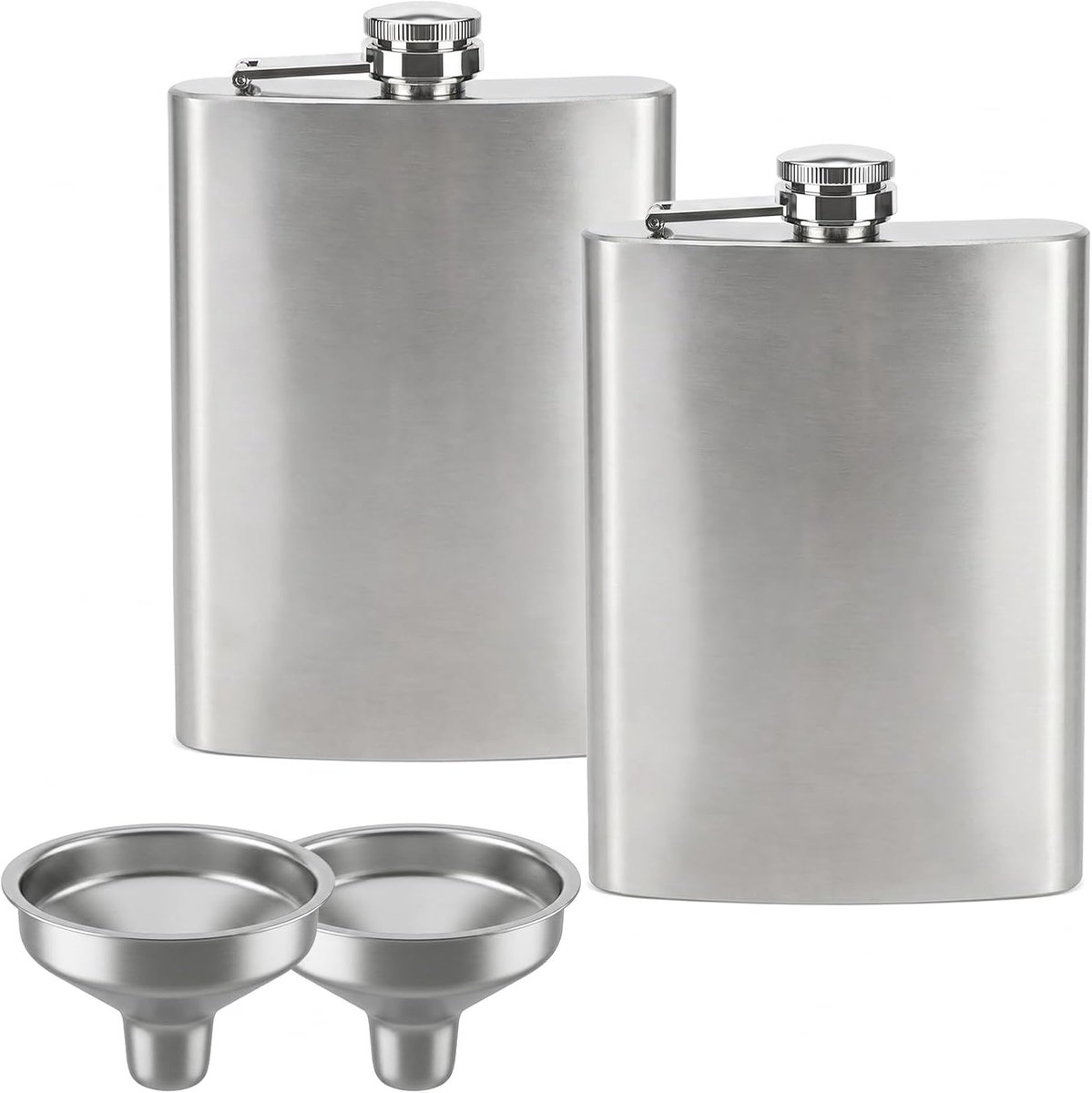2 stuks heupkolven voor mannen en vrouwen, 8 oz fles alcohol (zwart - ShopVlot
