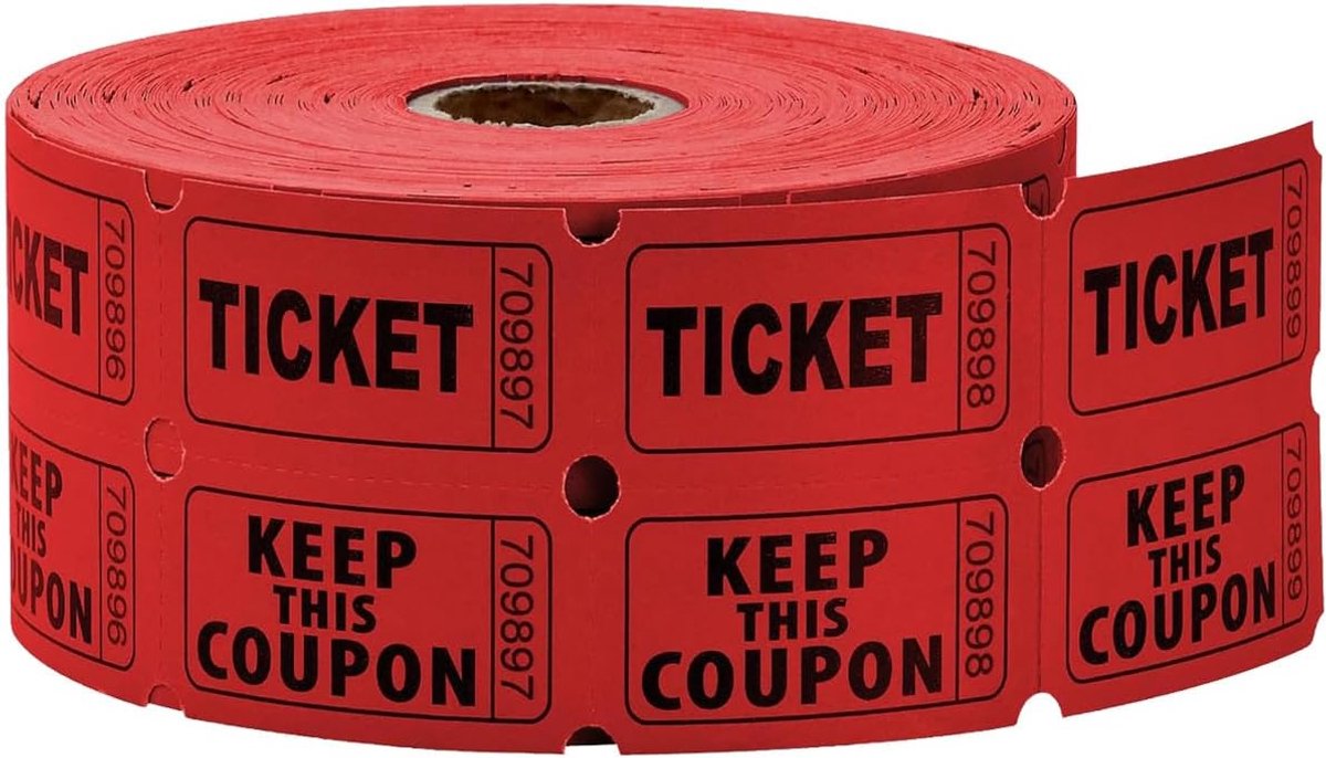 1000 stuks rommeltickets (500 paar), sequentieel genummerde rommeltickets, papier tombola-verlies, ideaal voor - ShopVlot