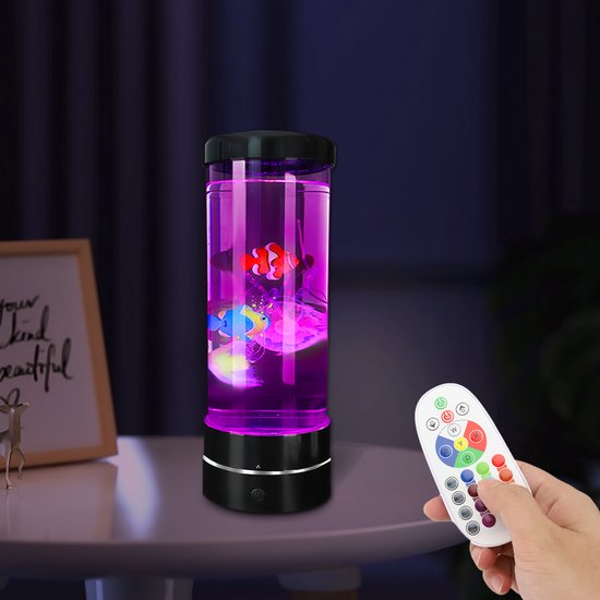 Kwallenlavalamp, Sfeerlamp Met 17 Kleuren, Decoratieve Sfeerverlichting, Levendig Visueel Effect Van Kwallen. van RUPINUS — afbeelding 4