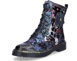 Laura Vita dameslaars met veters blauw