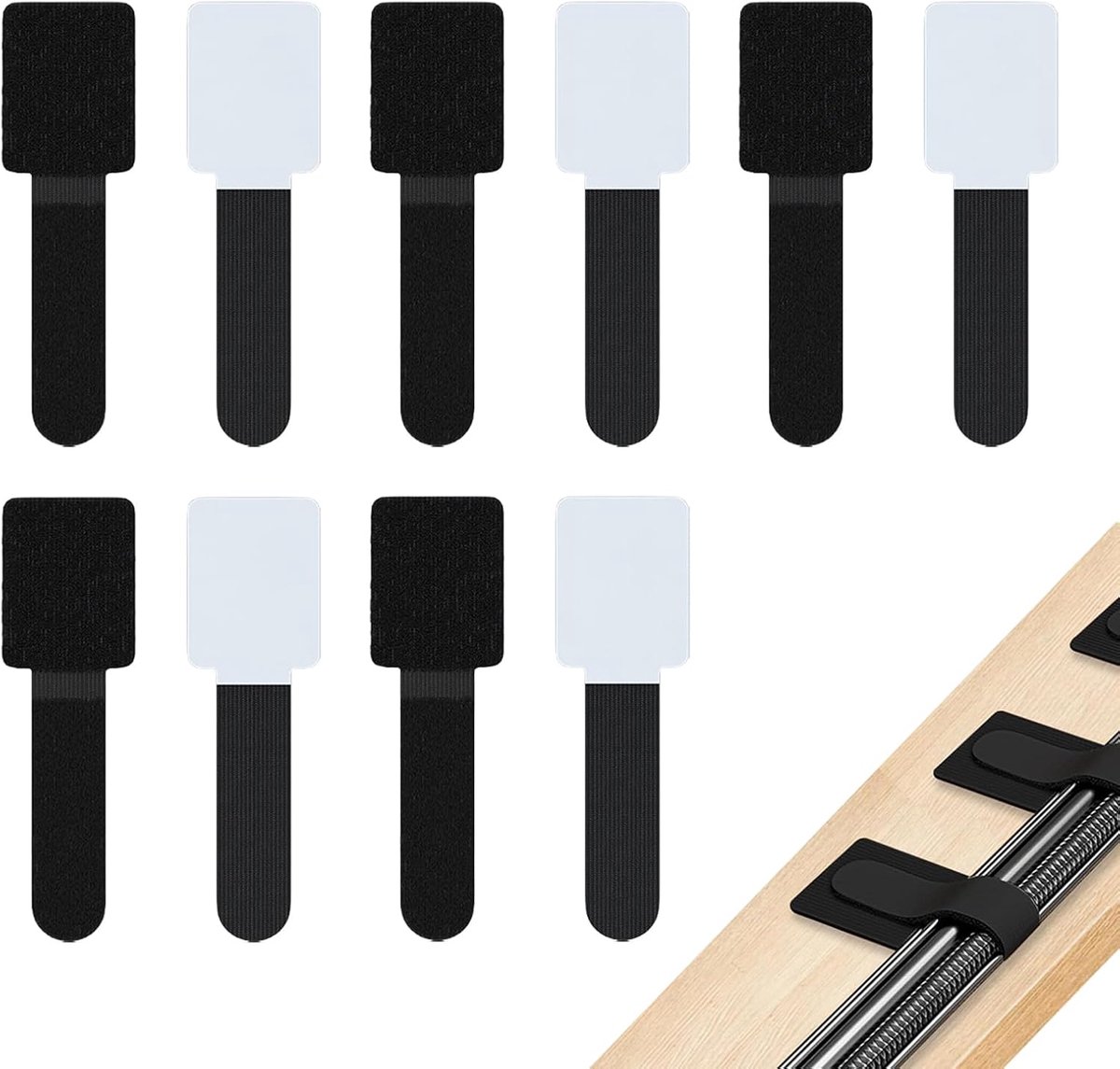 Pack of 10 Fastener, Cable Holder, Self Adhesive Charging Cable Holder, Cable Clips, Desk, Cable Management, Cable - ShopVlot