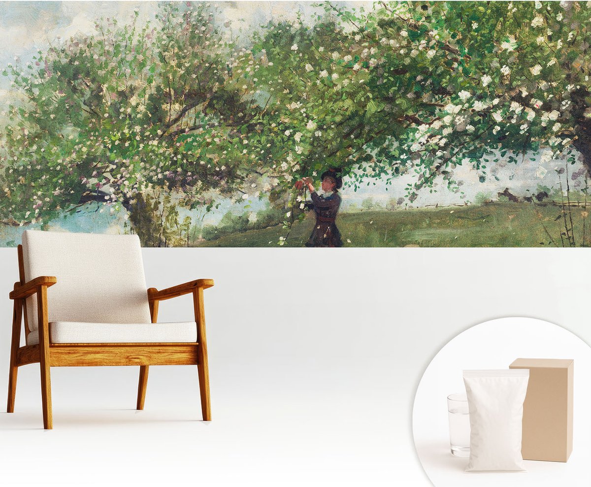 Wallfluent Fotobehang - Groente Vliesbehang - 250x104 cm - Lentetafereel Muurschildering - Slaapkamer behang Landschappen - Fotobehang Vlies - Slaapkamer behang