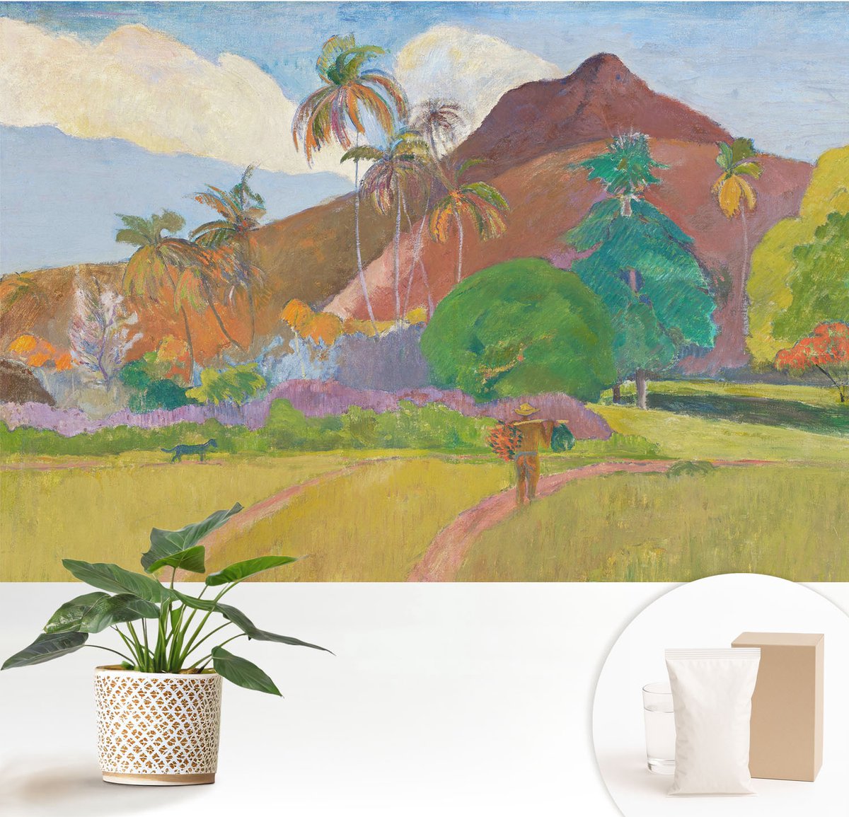 Wallfluent Fotobehang - Groente Vliesbehang - 152x104 cm - Exotische Natuur Muurschildering - Slaapkamer behang Landschappen - Fotobehang Vlies - Slaapkamer behang