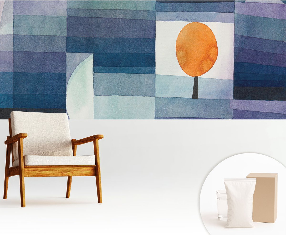 Wallfluent Fotobehang - Zwart Vliesbehang - 250x104 cm - Abstracte Boom Fotobehang Vlies - Hal behang Abstractie - Muurschildering - Woonkamer behang