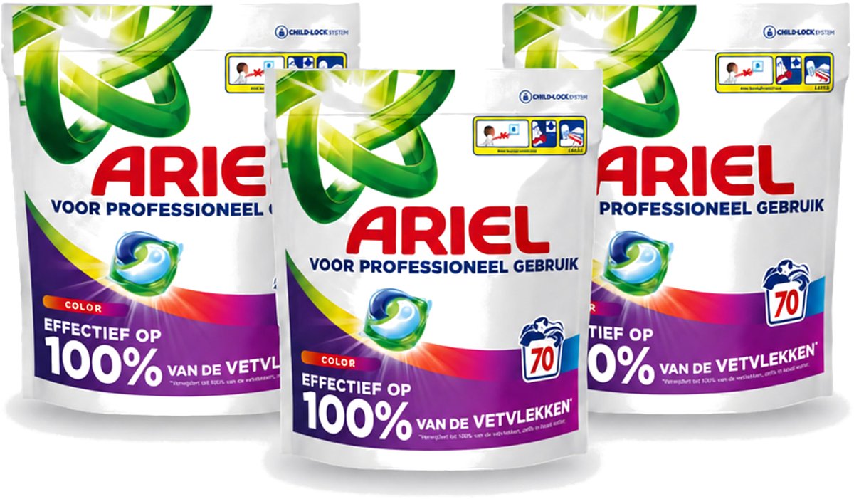3 x Ariel – Wasmiddel Pods – All-in-1 Color – Kleurbehoud – 70 wasbeurten - Voordeelverpakking - 3 stuks