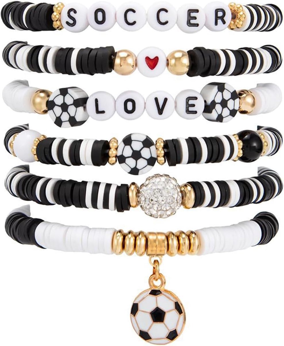 Voetbalarmbanden 6 stuks - kleurrijk - voor jongens - leuk cadeau voor feestdagen - ShopVlot