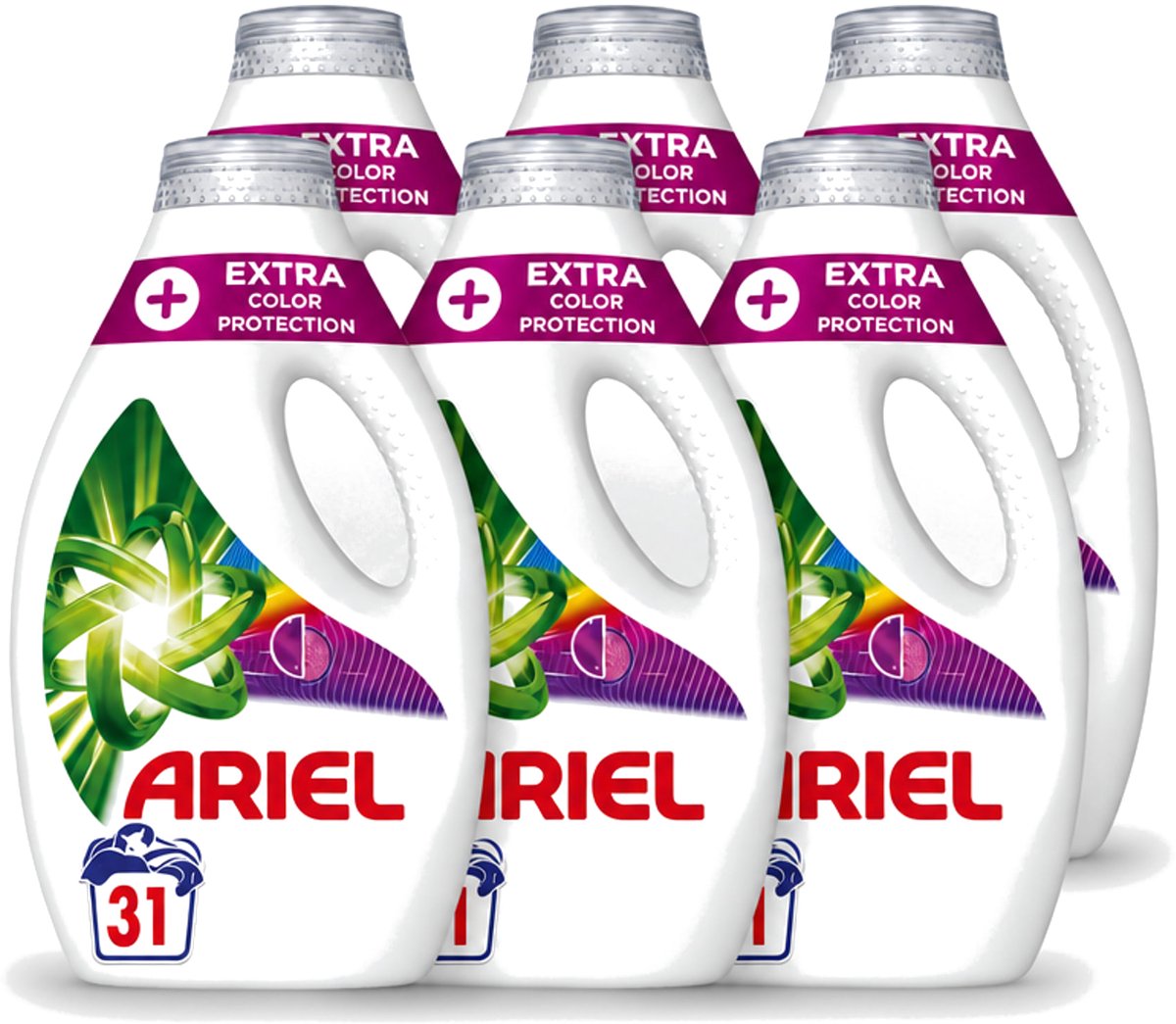 6 x Ariel Original - Extra Kleurbescherming - Vloeibaar Wasmiddel - Gekleurde Was - 31 Wasbeurten - Voordeelverpakking - 6 stuks