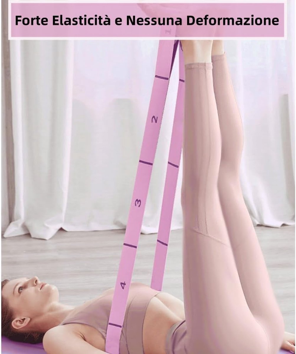 Fitnessbanden met 10 sterkteniveaus, elastische fitnessbanden voor kunstgymnastiek, yoga, dans, pilates