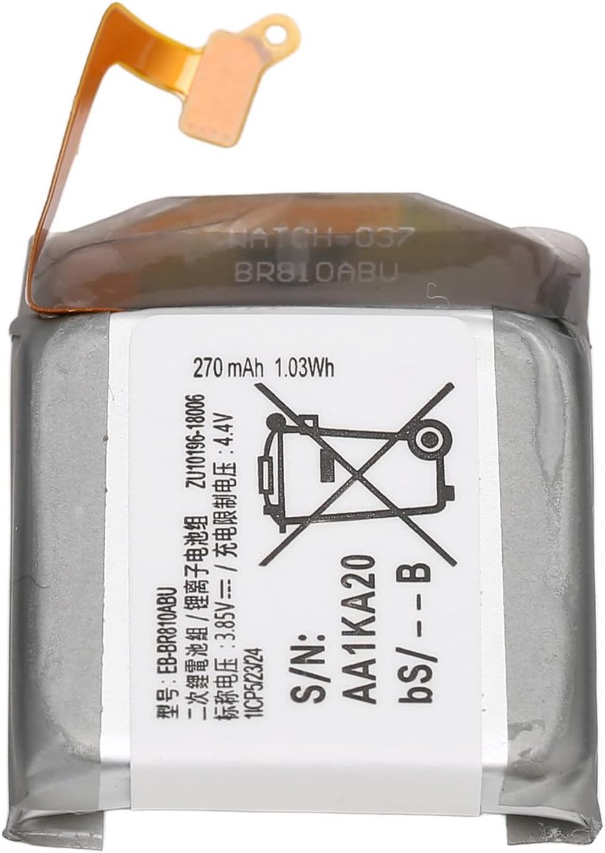 Batterij EB BR810ABU, 3,85 V 1,03 Wh 270 MAh Lithium-ionbatterij, voor Watch Gear S4 42 Mm SM R810 R815U