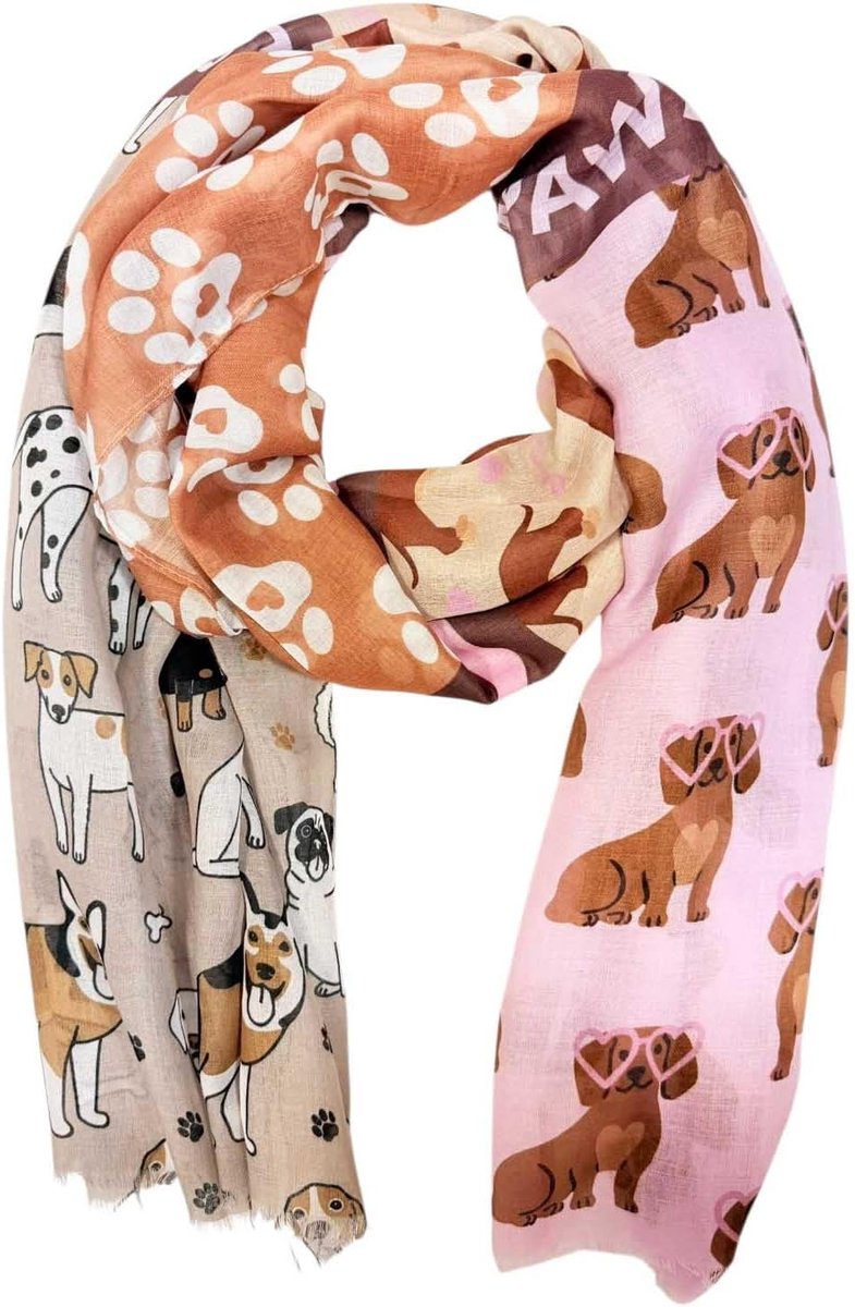 Zijden Hond Teckel Poot Fashion Lente Sjaals Zomer Herfst Halsdoek Overgangssjaal Kleurverloop Stola Doek Zijde Hond