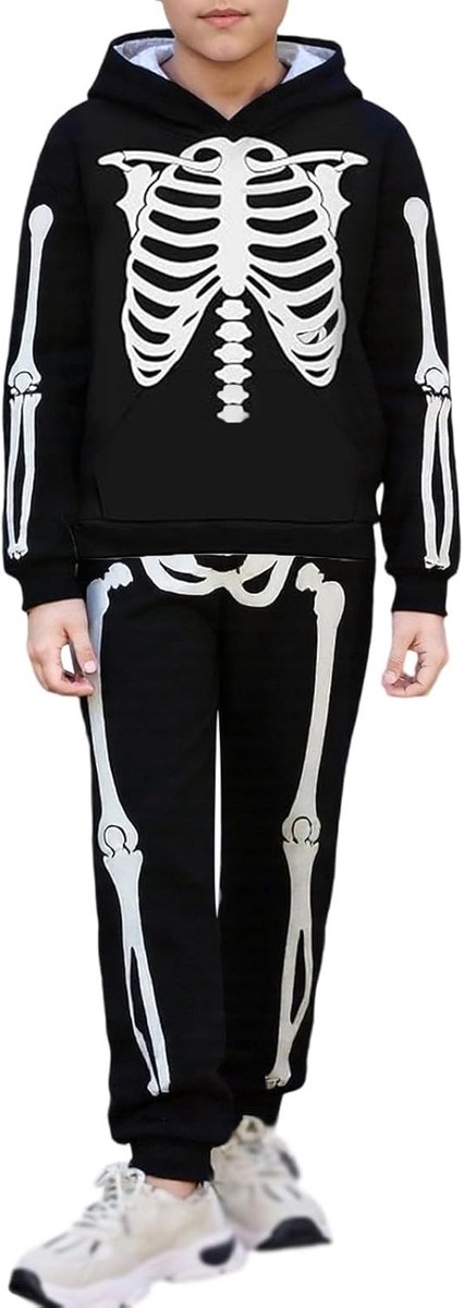2-delige set voor jongens, katoen, kinderen, top en broek, trainingspak, peuter, zacht, warm, ademend, sportief, trendy, herfst, winter, mode, comfort, A31