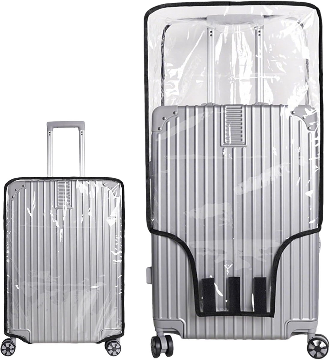 Kofferhoes van pvc, grote kofferhoes, herbruikbaar, waterdicht en stofdicht, voor kinderwagens, Transparant, 28 pulgadas