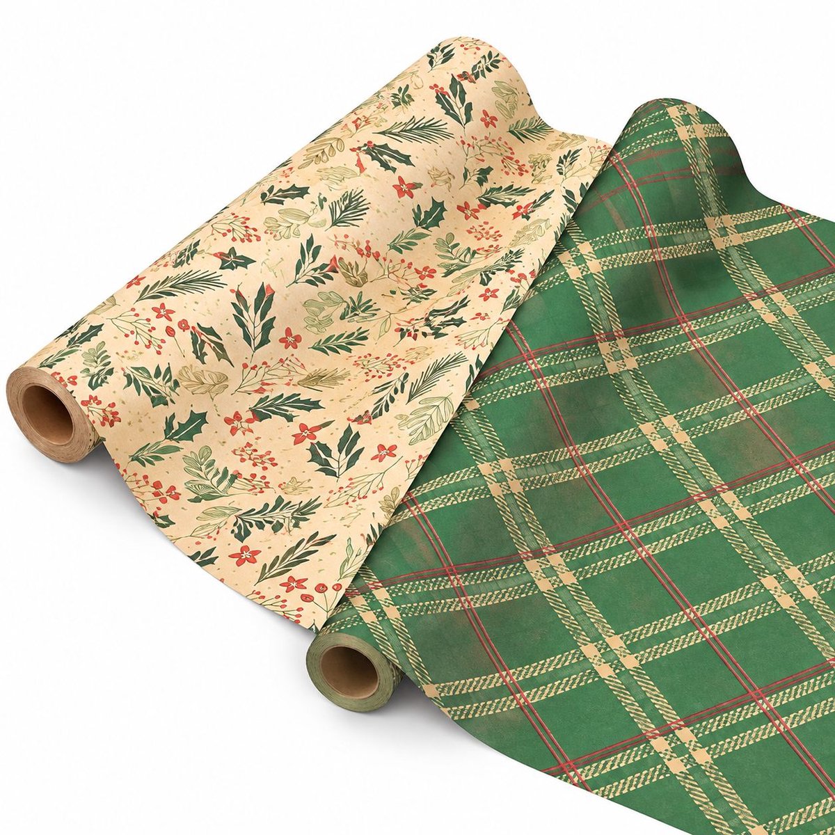 VHV - Inpakpapier - 300 cm - Cadeaupapier - 2 rollen - Kerstpapier - Kerst