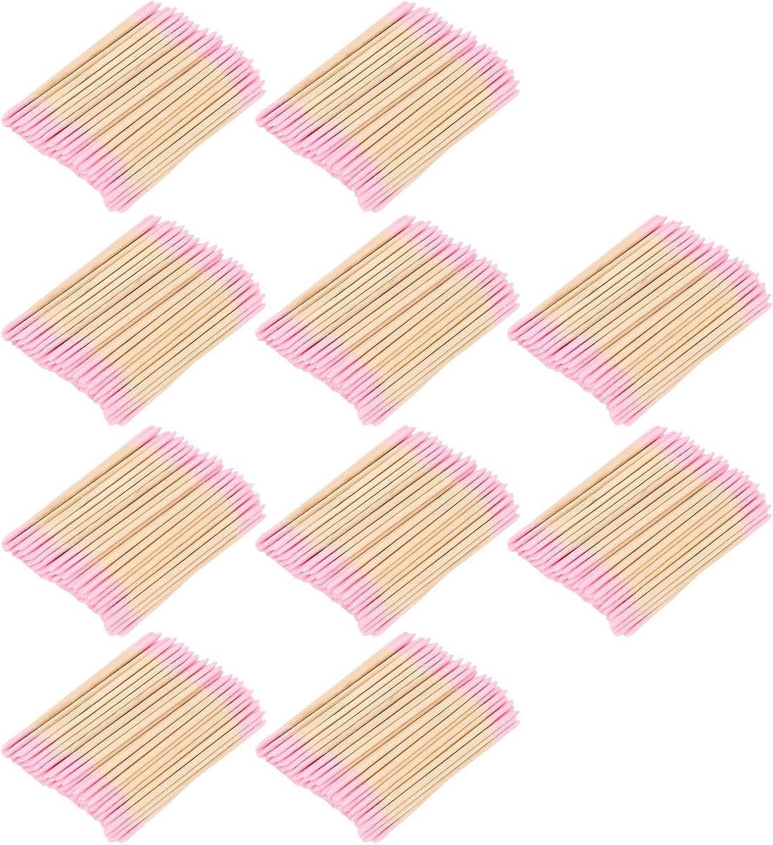 1000 Pcs Katoenen Knoppen, Dubbele Puntige Katoenstaafjes Make -upgereedschap Precisietips voor Make -up Manicure Reiniging (houten Stick -ontwerp)