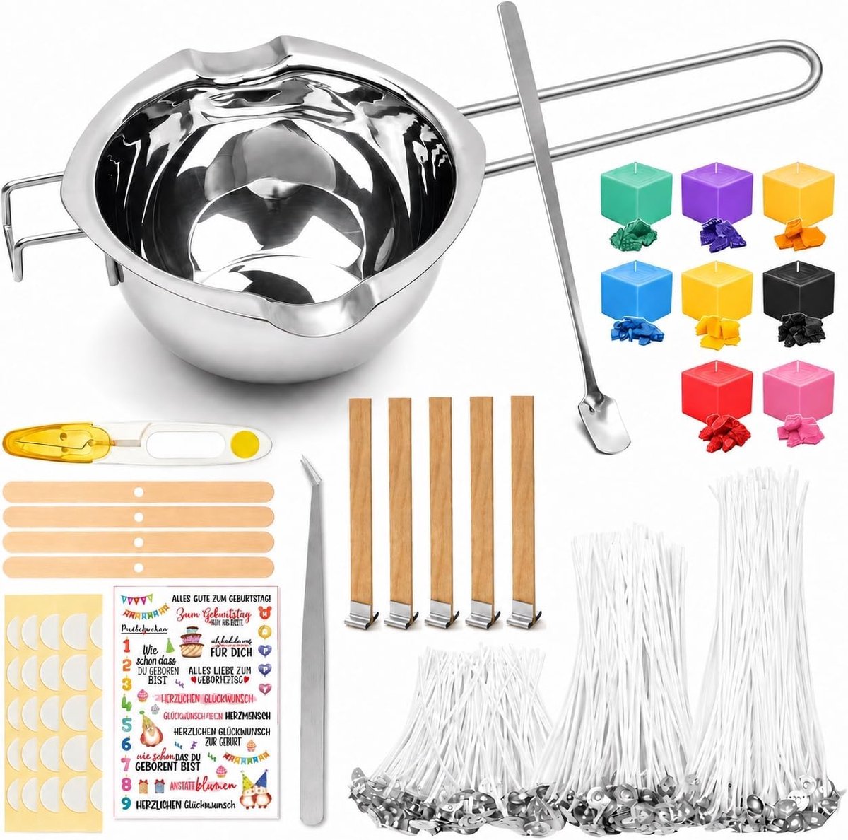 Zelf maken accessoireset met 150 lonten en waskleuren