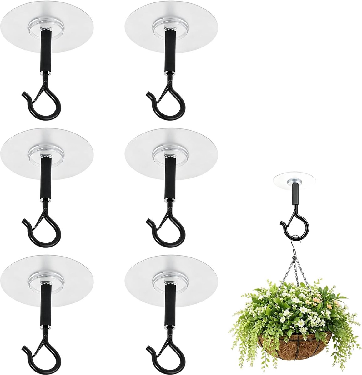 6x Sterke Plafondhaken Zelfklevend Waterproof Outdoor Binnen