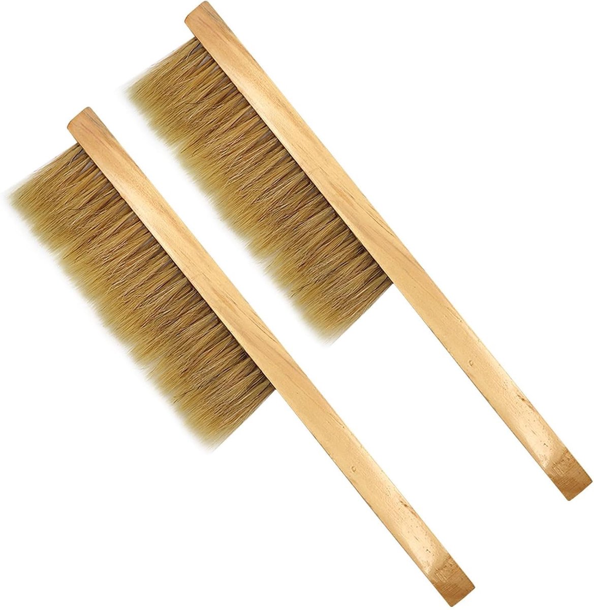 2 stuks bijenborstels, imkerborstels, bijenborstels, imker, met houten handvat, bijenborstel, bijenborstel met houten handvat, afzuigbezem voor imker, bijenkorf, bijenborstel