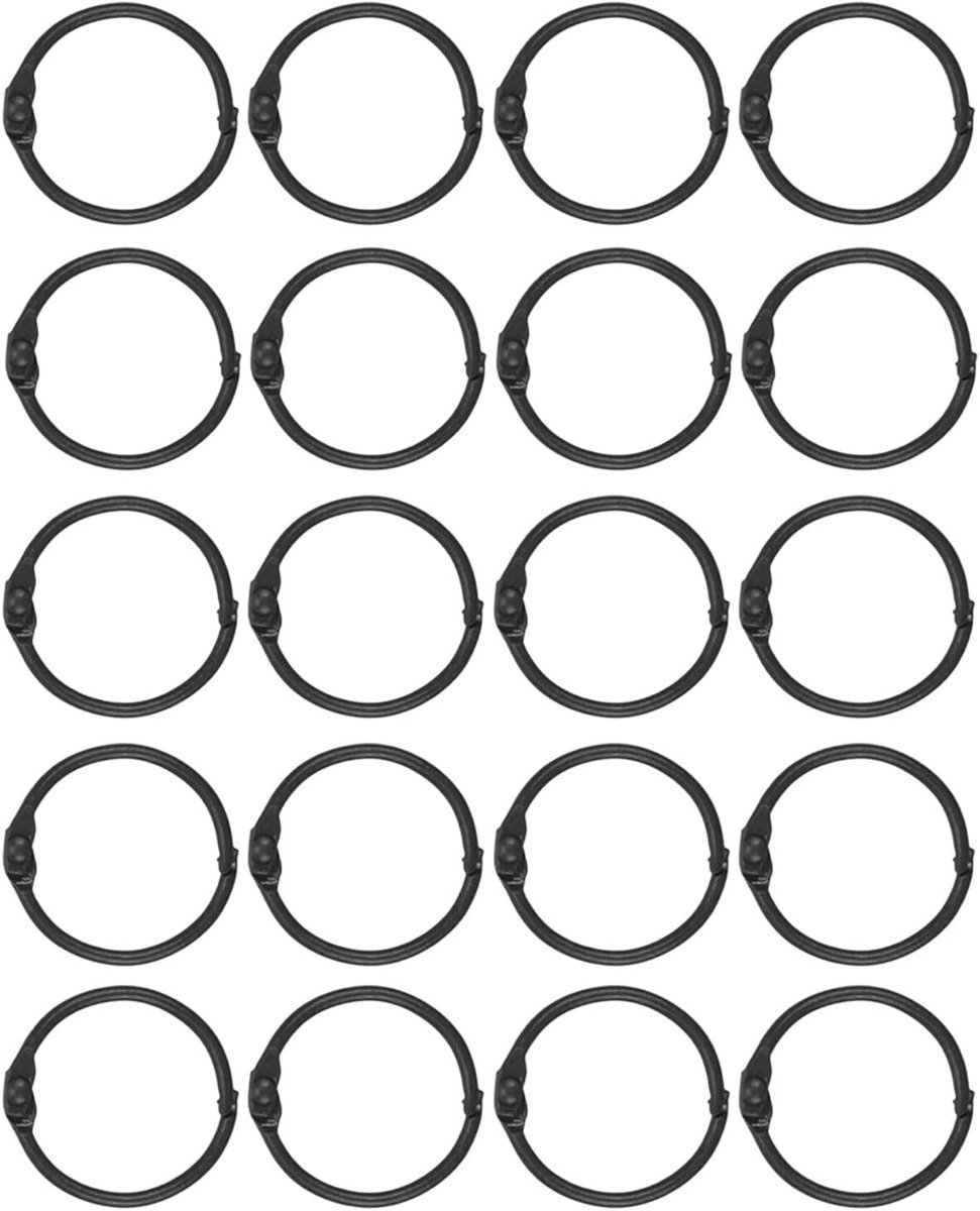 Pack of 20 Binder Rings, 30 mm Index Card Rings, Metal File Rings, Book Rings, Loose Leaf Connections, for Photo - ShopVlot