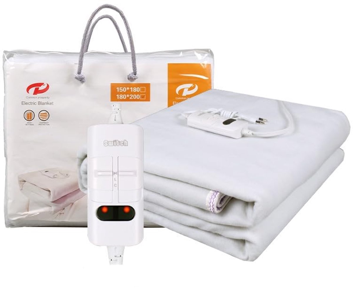 Berelin Warmte-onderbed, 150 x 180 cm, met automatische uitschakeling, 9 temperatuurniveaus, 1-12 timer, led-display - ShopVlot