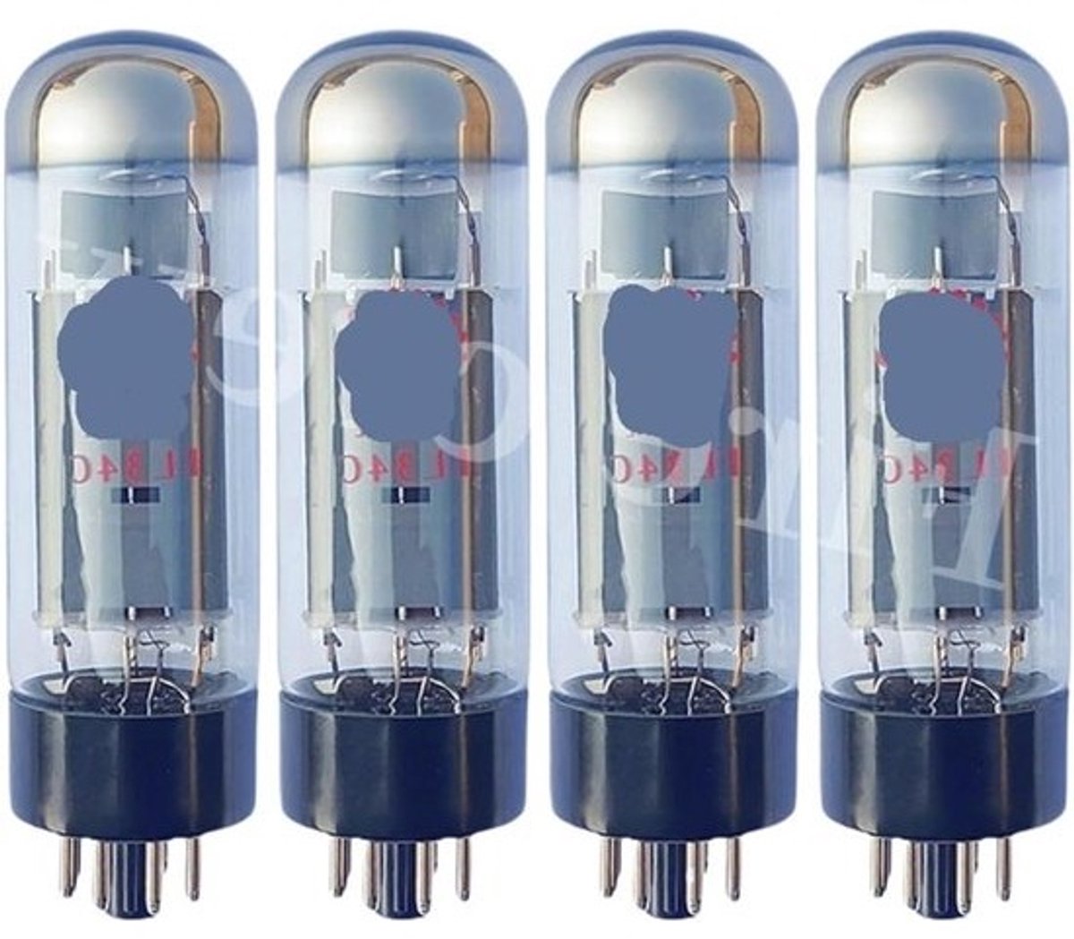 Vacuümbuis - Audiobuis - Voor hifiversterkers - Bijpassende quad - 4 stuks - Zilver
