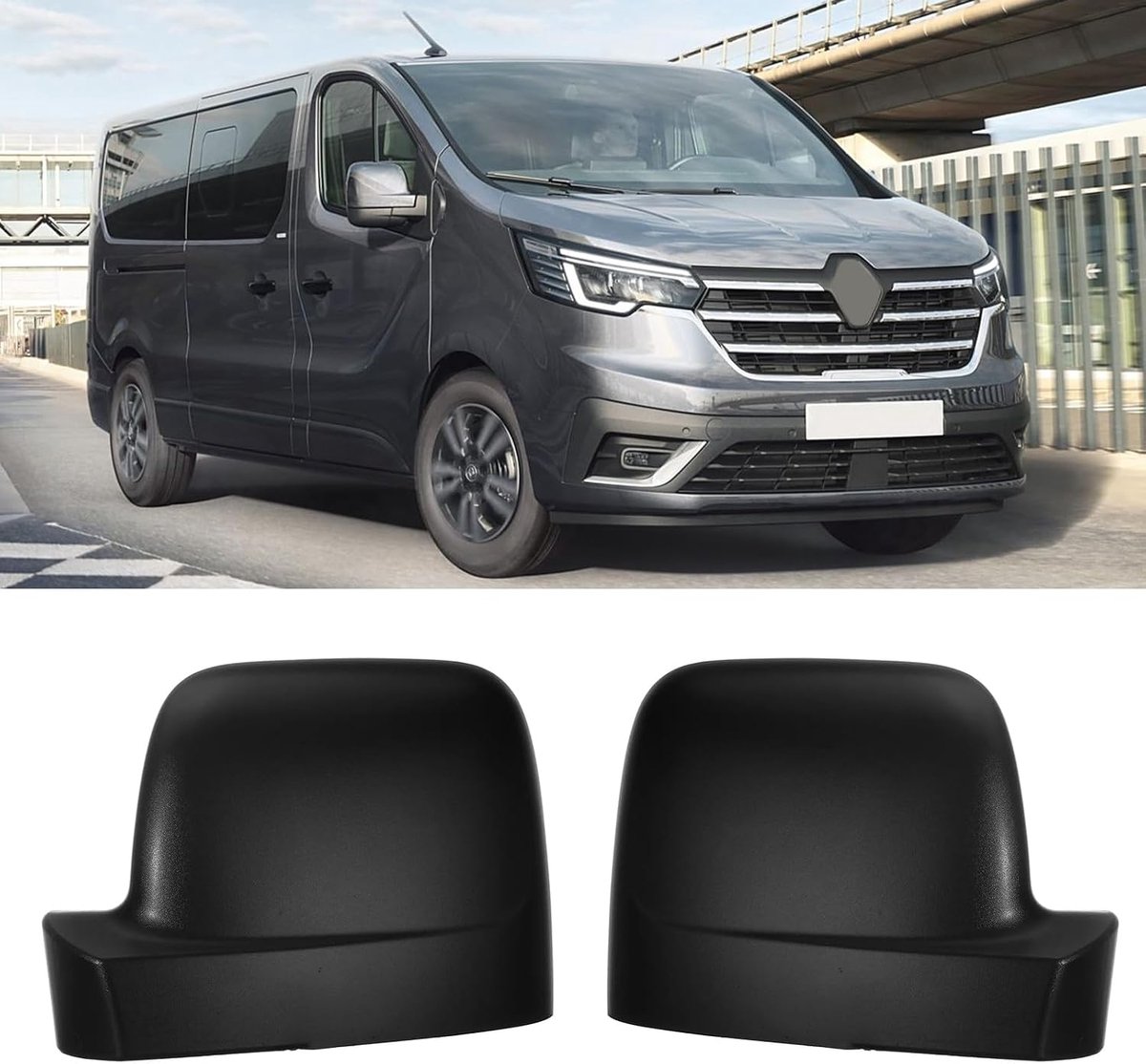 TTCR-II Mirror Covers Compatible with Renault Trafic III X82, Rear View Mirror Cover 2014-2024, Rear View Mirror Cover - ShopVlot