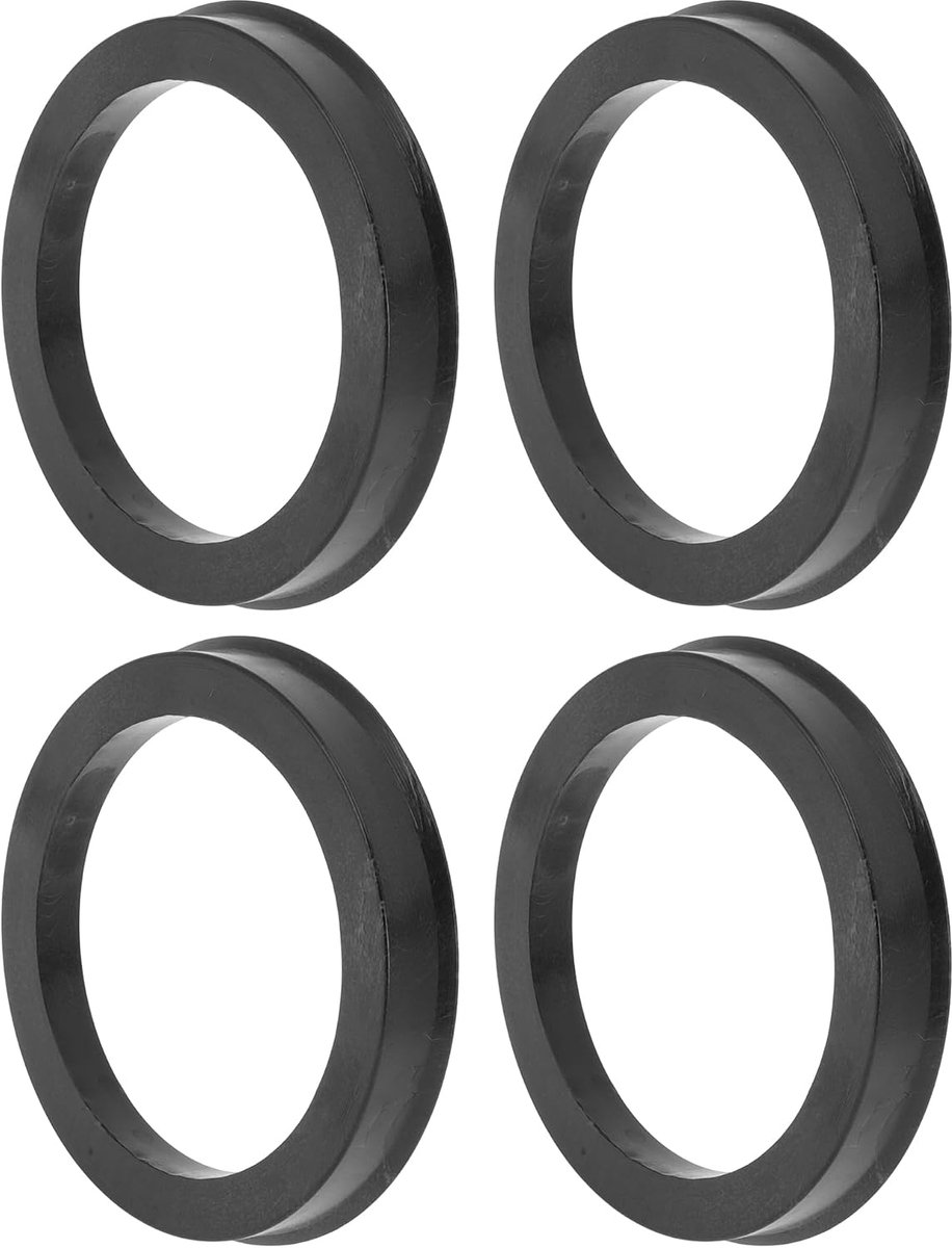 68.1mm tot 54.1mm Auto Wiel Hub Centric Ringen Zwart Polycarbonaat Wielen Middenas Schokabsorberende Hubrings 4 Stks - ShopVlot