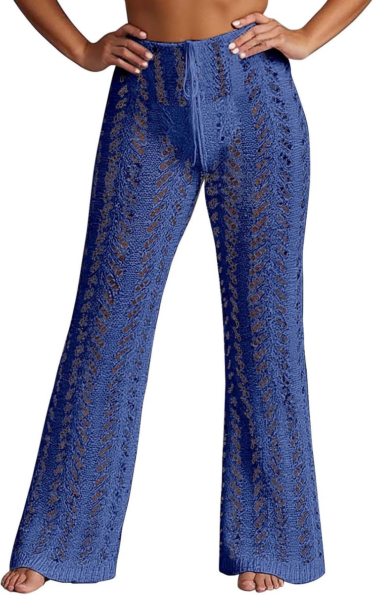 Palazzo Cargobroek voor dames, hoge taille, joggingbroek, comfortabele harembroek, elastische tailleband voor fitness, casual, elegant en ademend, chic en modern, A80