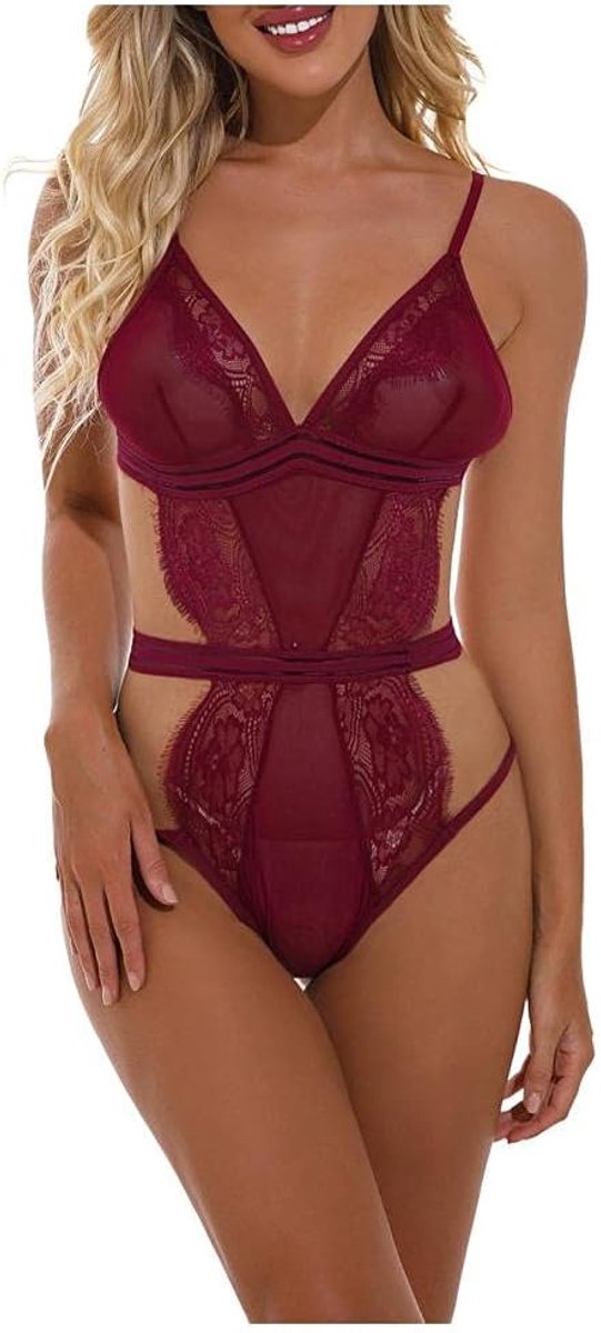 Lingerie & ondergoed Vrouwen Sexy Backless Lingerie Hollow Lace Perspectief Ondergoed Vrouwen Jurken set
