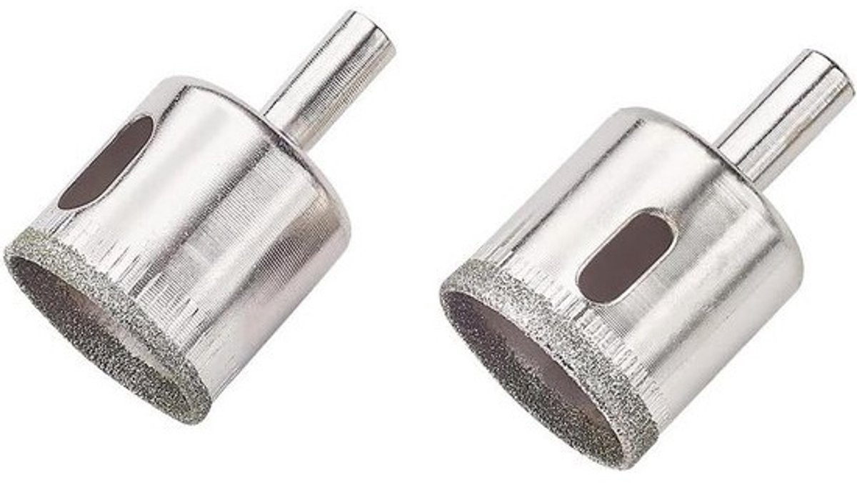 Diamant Glas Boor 6-120mm - Holle Kern Boren voor Keramisch, Marmer, Graniet en Meer - 50mm Lengte - 2 Stuks