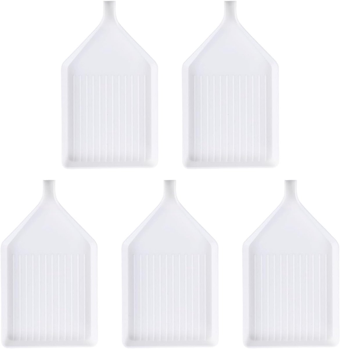 5-delig wit pareldienblad, kralen dienblad, diamant kunst accessoires dienblad, diamant kunst trechter, manicure-tool dienblad, diamant kunst accessoires, kralen sorteerbord