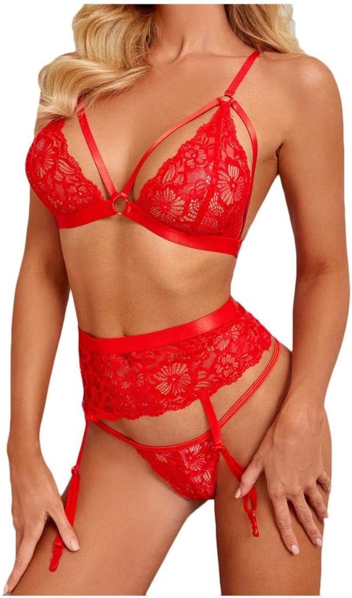 Dames Vrouwen Porno Verleiding Ondergoed Sexy Lingerie Hol Kanten Beha String Nachtkleding Transparant Kostuum Erotisch