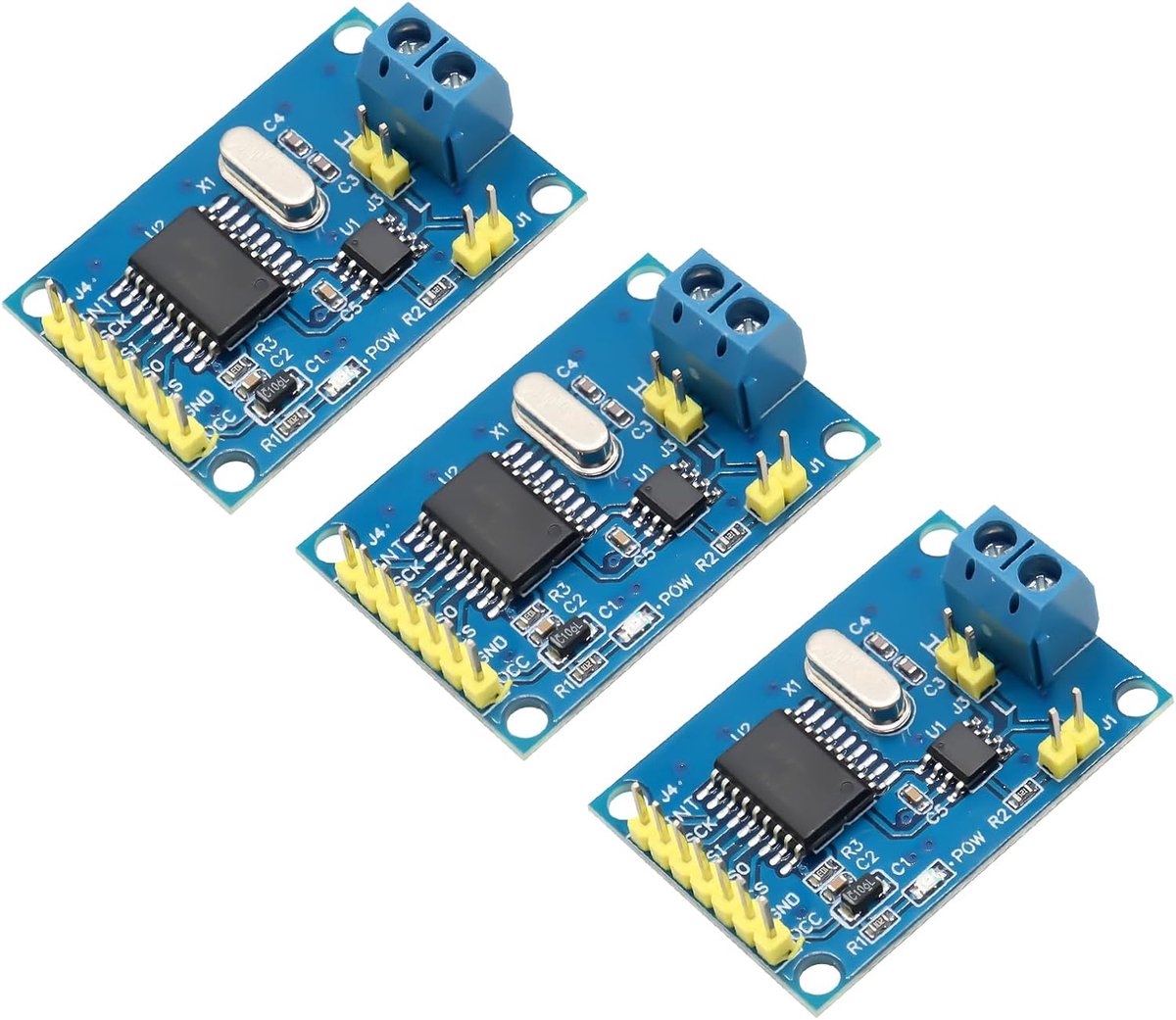 3 stuks MCP2515 CAN-busmodule met TJA1050 - SPI interface-module compatibel met Arduino, Raspberry Pi & IoT 5V DC, 1MB/s, 120 Ohm impedantie-aanpassing voor Industrie 4.0, Smart Home, Robotics