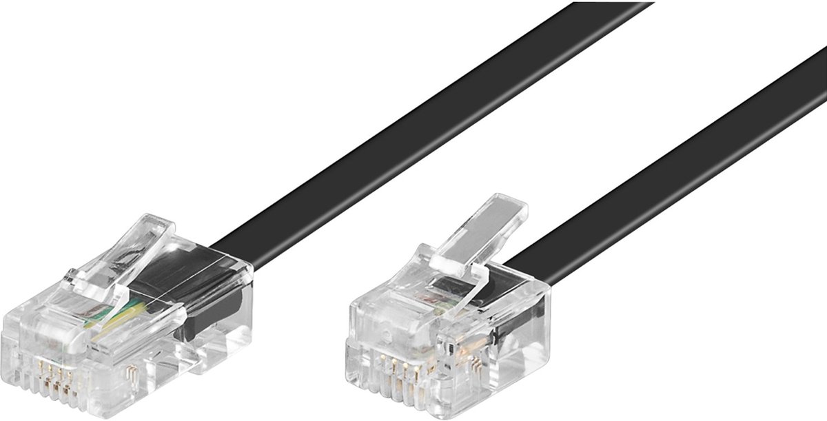 Goobay Modulaire telefoonkabel, RJ45-stekker (8P4C) naar RJ11-stekker (6P4C), met CCA