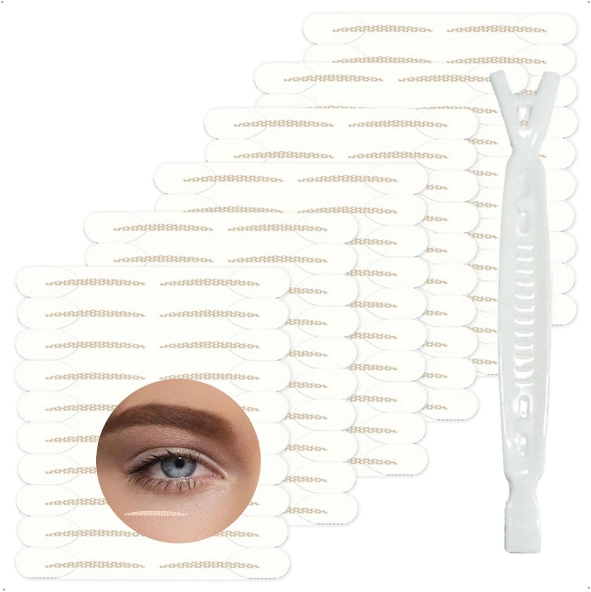 120 stuks Hooded Eye Lift Strips - Dunne onzichtbare dubbele ooglid tape Ultra natuurlijke zelfklevende sterke ondersteuning voor grotere ogen Waterdichte stickers Instant Tightener