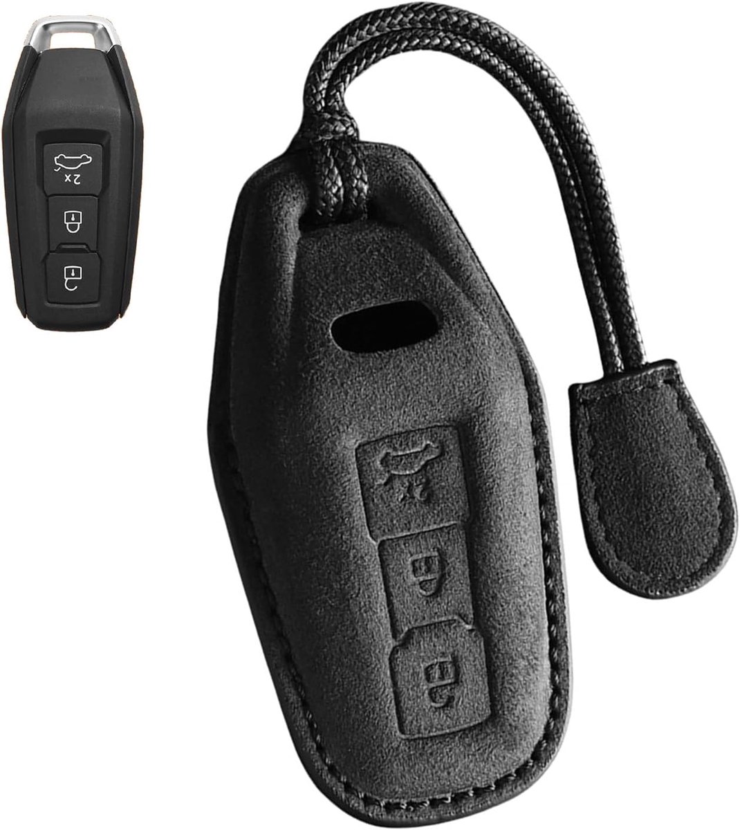 Geschikt voor Audi A3, A5, A5L, Q6, A6L, Q5, Q6L, leren sleutelhoes, beschermhoes, sleutelbehuizing, afstandsbediening, bescherming, sleutelhanger, autoaccessoires