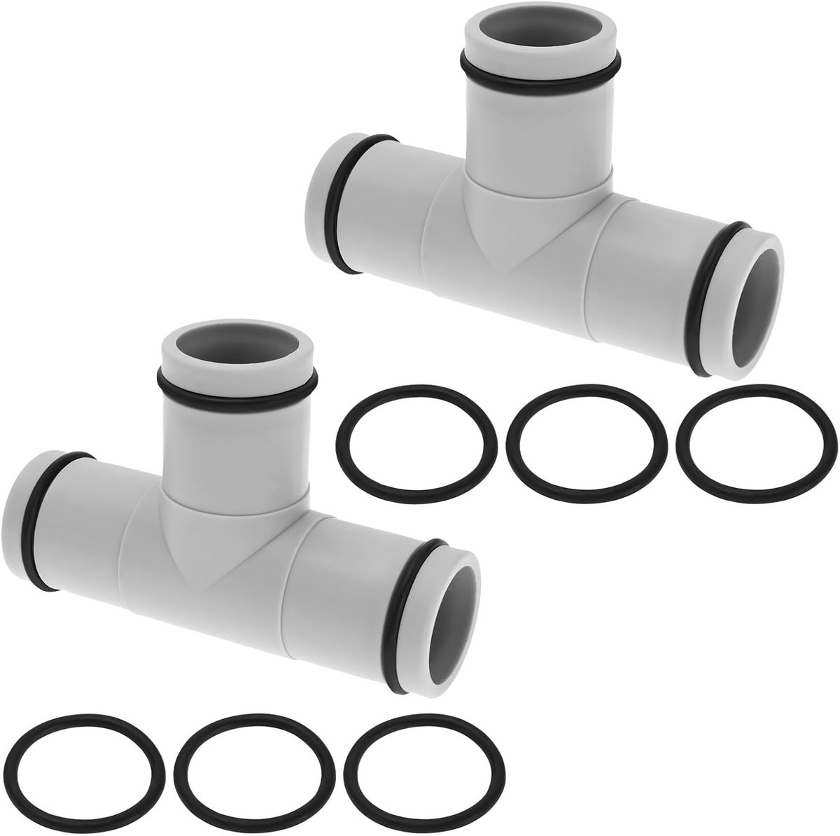 T-stuk slangverbinder 32mm - PP kunststof - 2 stuks - Geschikt voor zwembadslang - ShopVlot