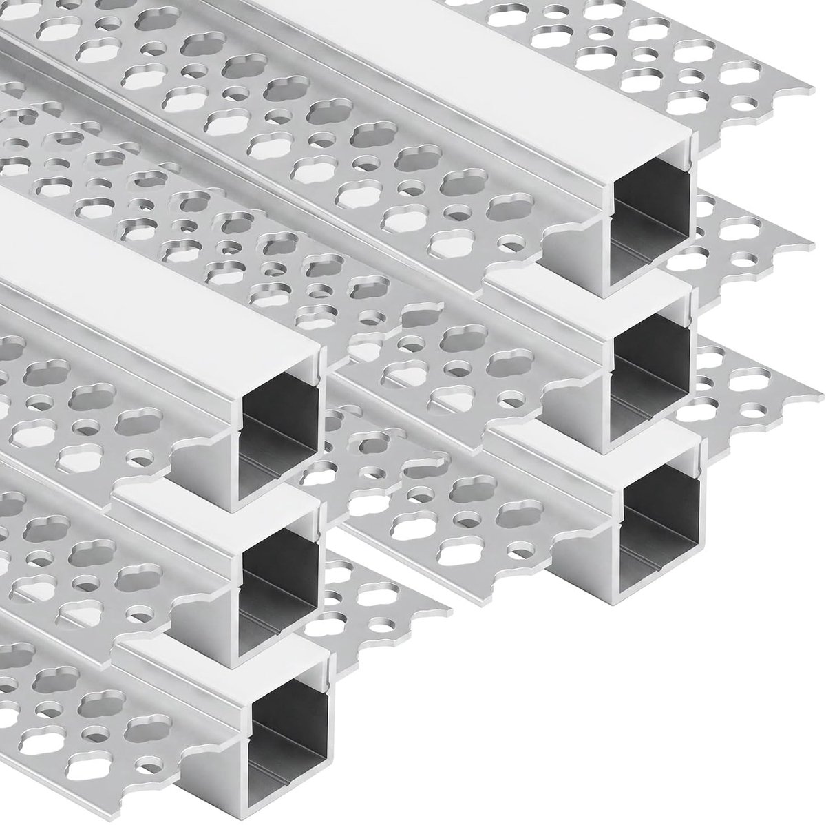 LED-profiel 1 m - aluminium - melkachtige afdekking - voor 12 mm strips - ShopVlot